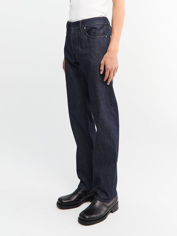 stoy J100005 Indigo Denim Trousers in Blue Raw