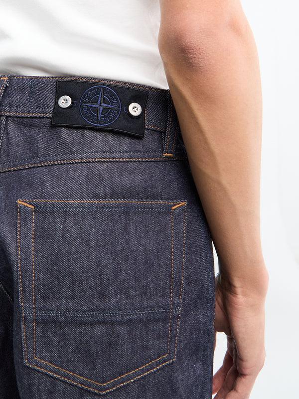 Stoy J100006 Indigo Denim Trousers In Blue Raw