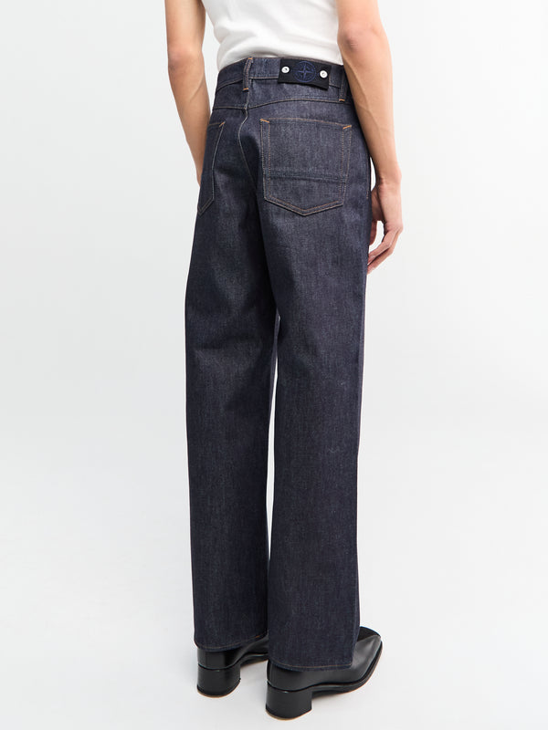 Stoy J100006 Indigo Denim Trousers In Blue Raw