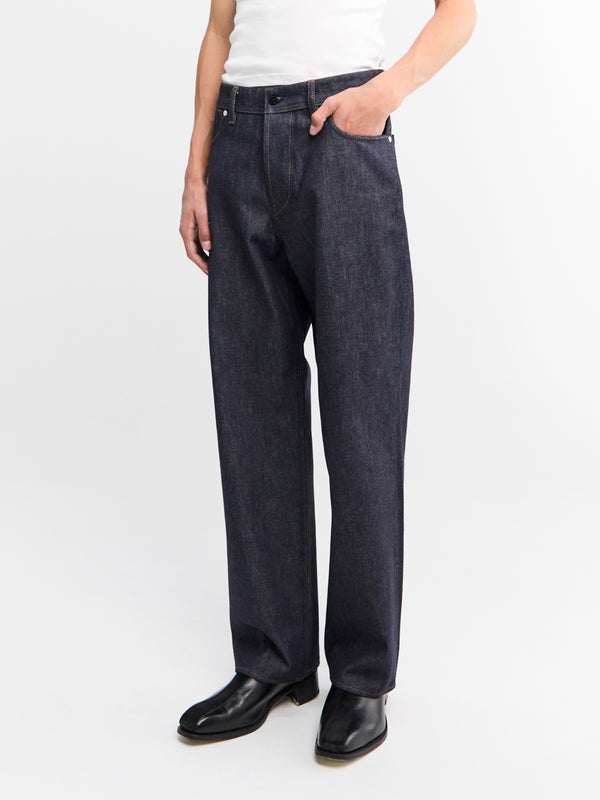 stoy J100006 Indigo Denim Trousers in Blue Raw