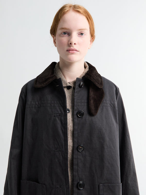 Stoy Jamie Jacket Ripstop Oilskin In Antracite