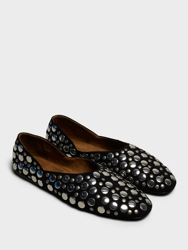 Stoy Jane Flat With Studs In Black