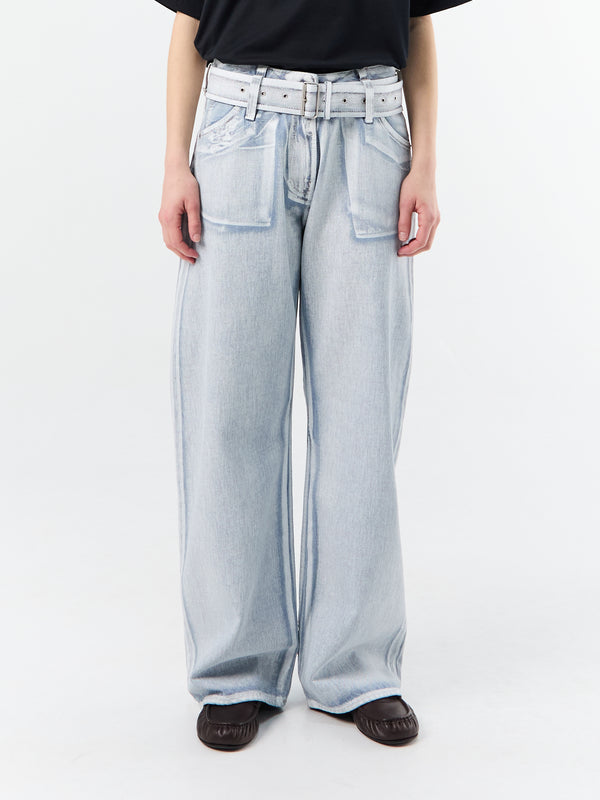 stoy Jeans in Blue and White