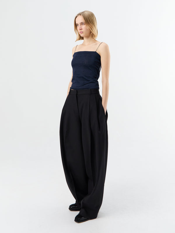 Stoy La Maille Plumetis Top In Dark Navy