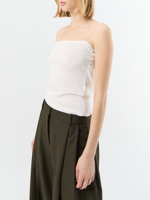 Stoy La Maille Plumetis Top In Off White