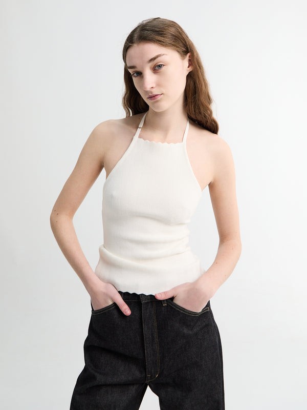 stoy La Maille Tablier in Off White