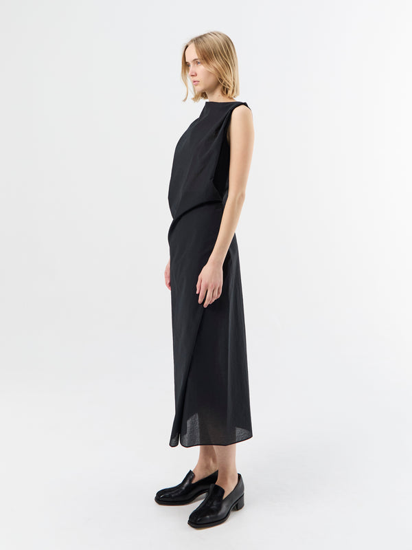Stoy La Robe Drap Dress In Black
