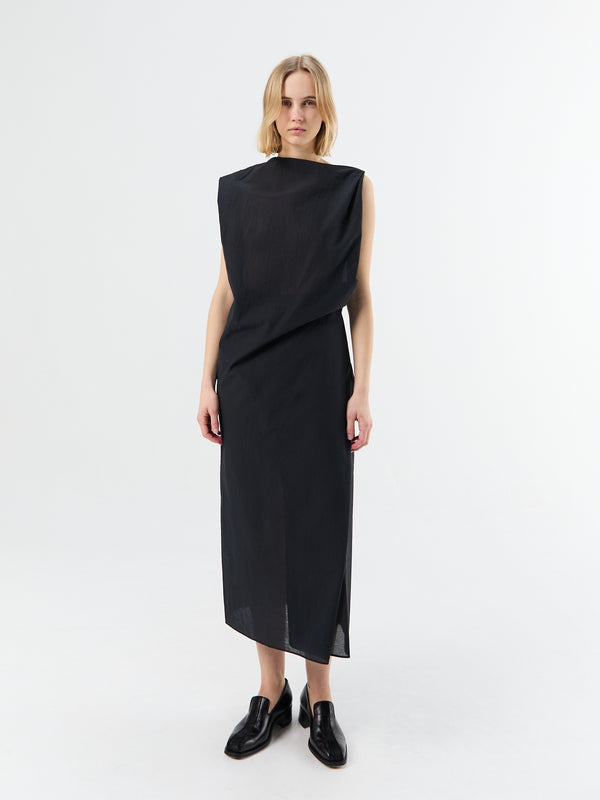 stoy La Robe Drap Dress in Black