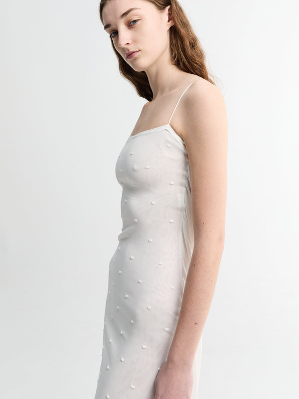 Stoy La Robe Maille Plumetis In Off White
