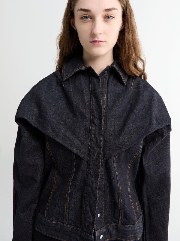 Stoy La Veste Chale In Dark Navy