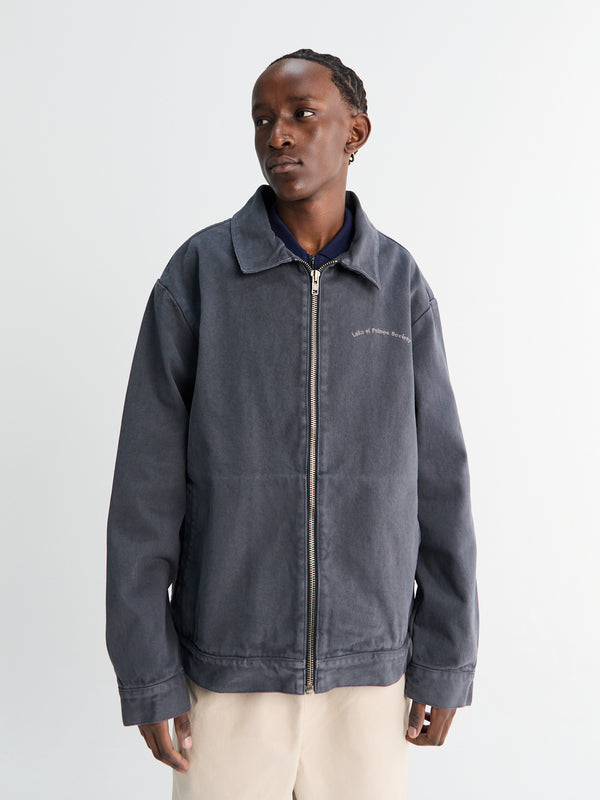 Stoy Lake Zip Jacket In Charcoal