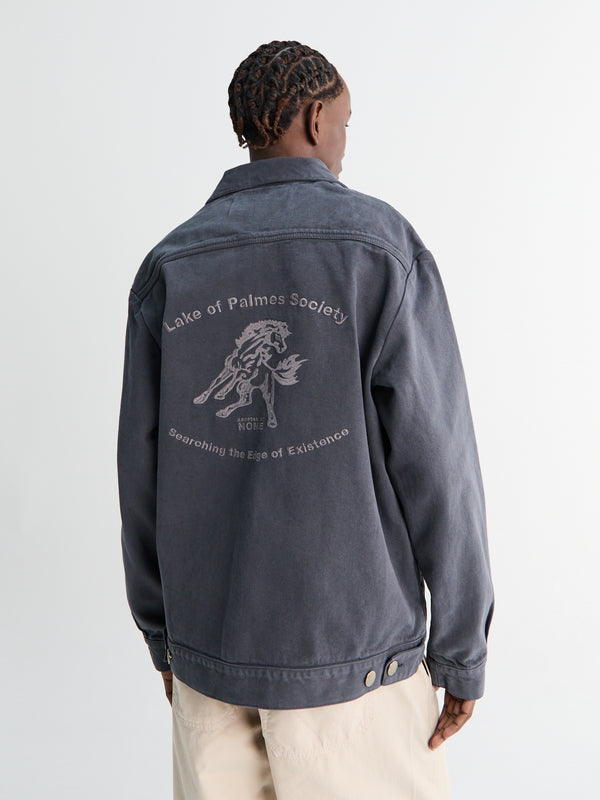 stoy Lake Zip Jacket in Charcoal