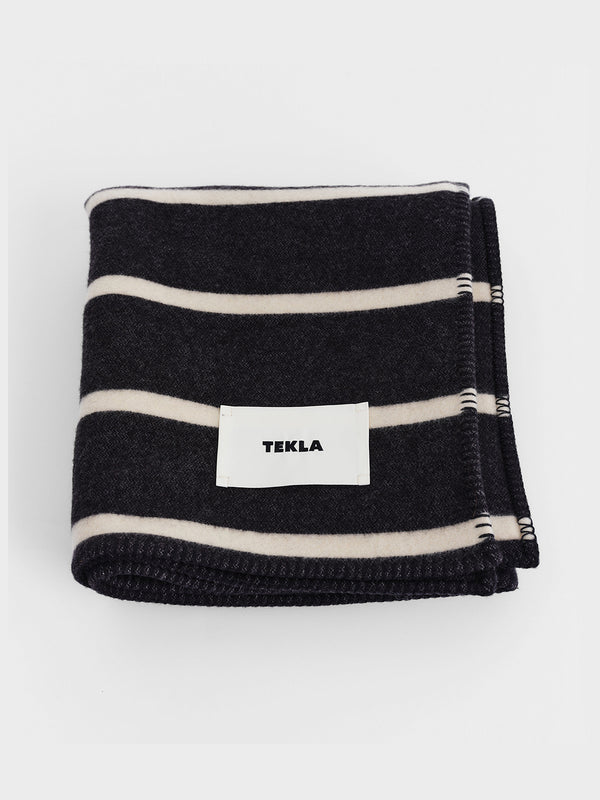 stoy Lambswool Blanket in Starling Stripes