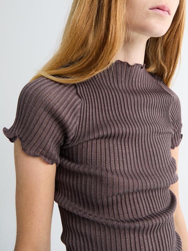 Stoy Lana Seta Operatino Top In Taupe