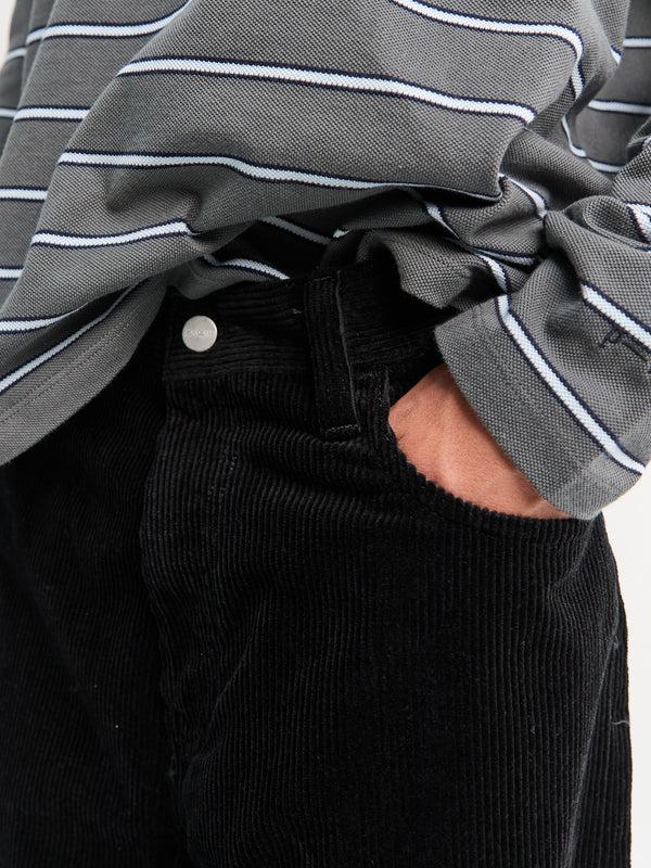 Stoy Landon Pant 'Coventry' Corduroy In Black Rinsed