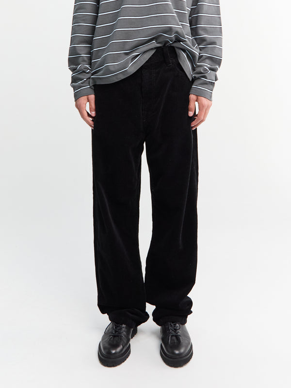 stoy Landon Pant 'Coventry' Corduroy in Black rinsed