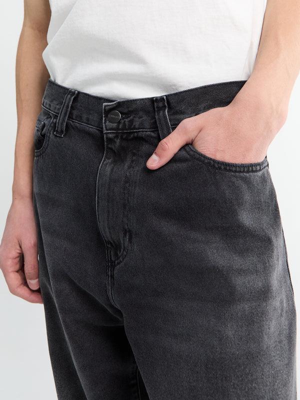 Stoy Landon Pant In Black Worn Bleached