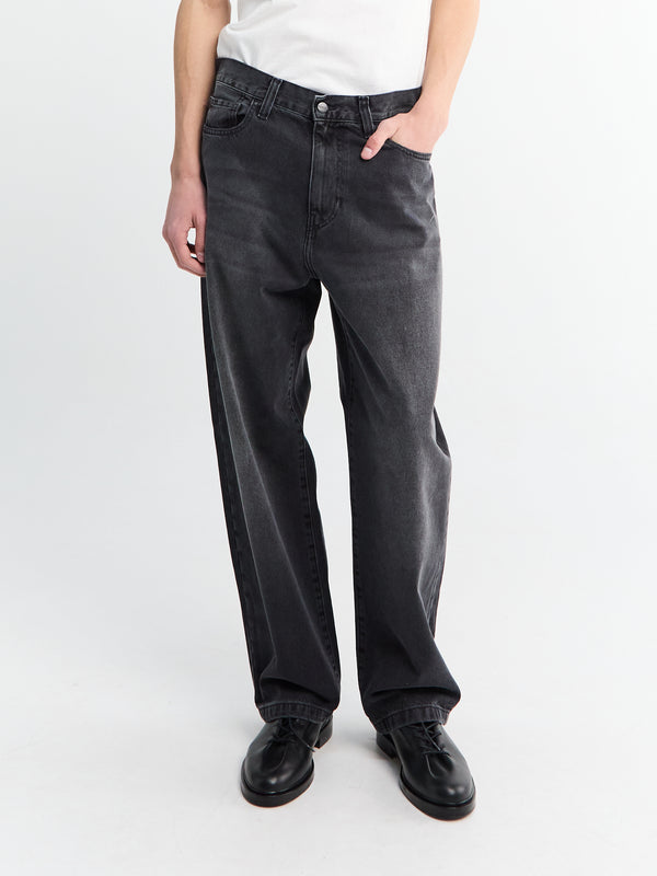 stoy Landon Pant in Black Worn Bleached