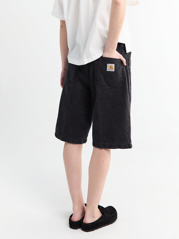 Stoy Landon Short In Black Stone Wash