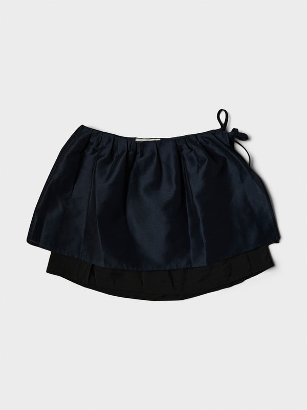 Stoy Layered Volume Skirt In Navy