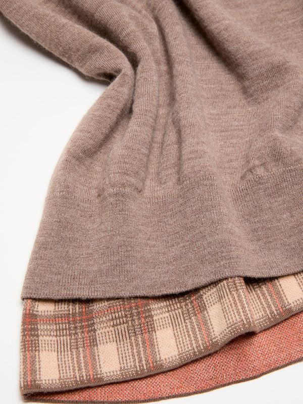 Stoy Layered Wool Knit In Light Brown