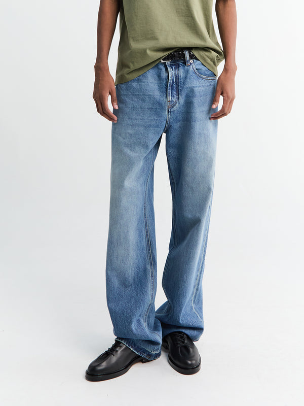 stoy Le De-Nimes Droit in Blue and Tabac