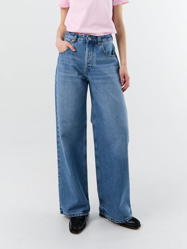 stoy Le De-Nimes Large in Blue/Tabac