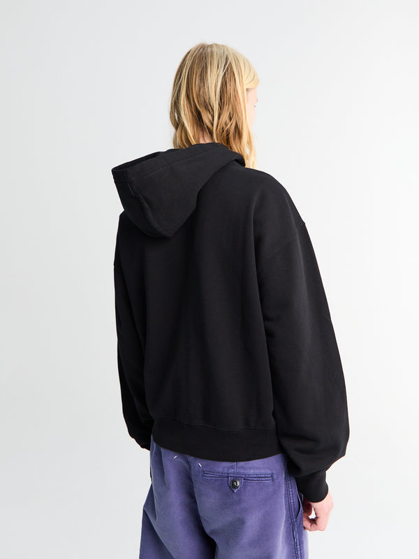 Stoy Le Hoodie Zip Gros Grain In Black