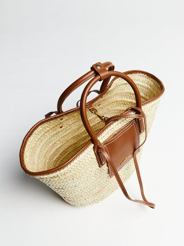 Stoy Le Panier Soli Basket Bag In Light Brown