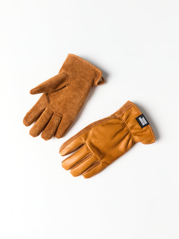 Stoy Leather Boa Gloves