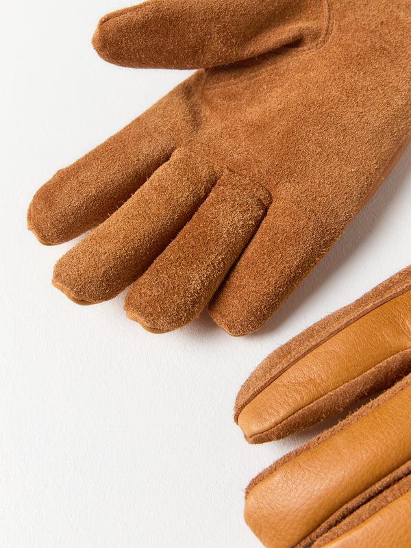 Stoy Leather Boa Gloves