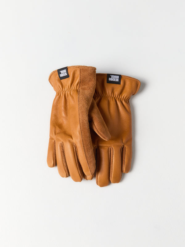 stoy Leather Boa Gloves