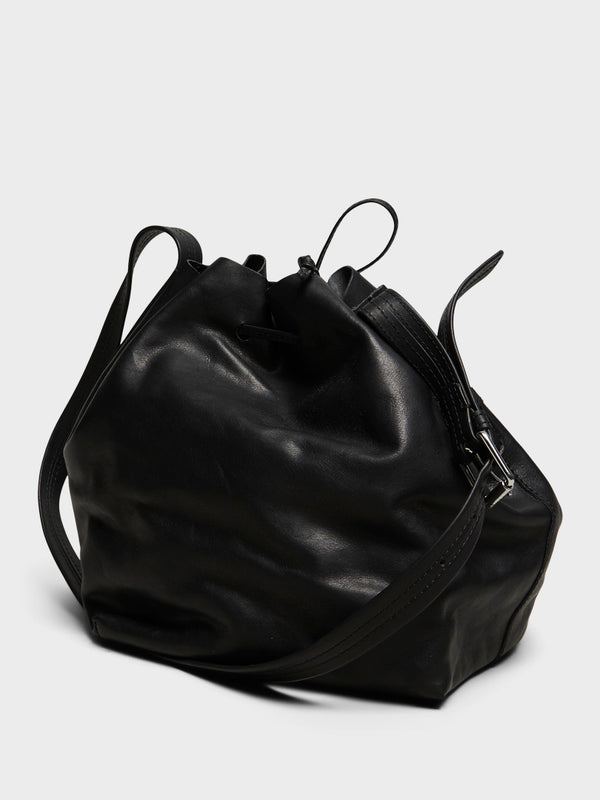 Stoy Leather Bucket Bag In Black