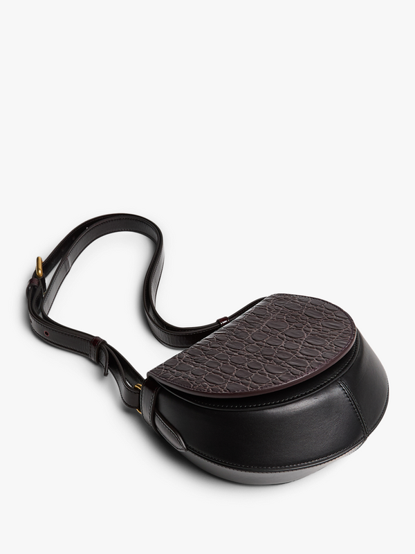 Stoy Leather Crossbody Bag In Taupe