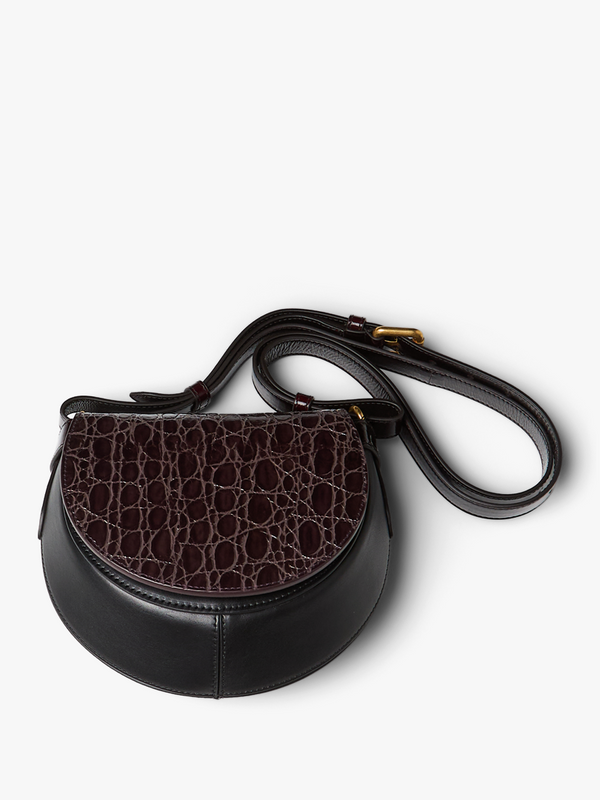 Stoy Leather Crossbody Bag In Taupe