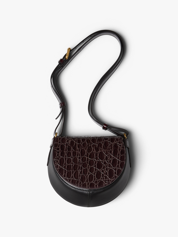 stoy Leather Crossbody Bag in Taupe