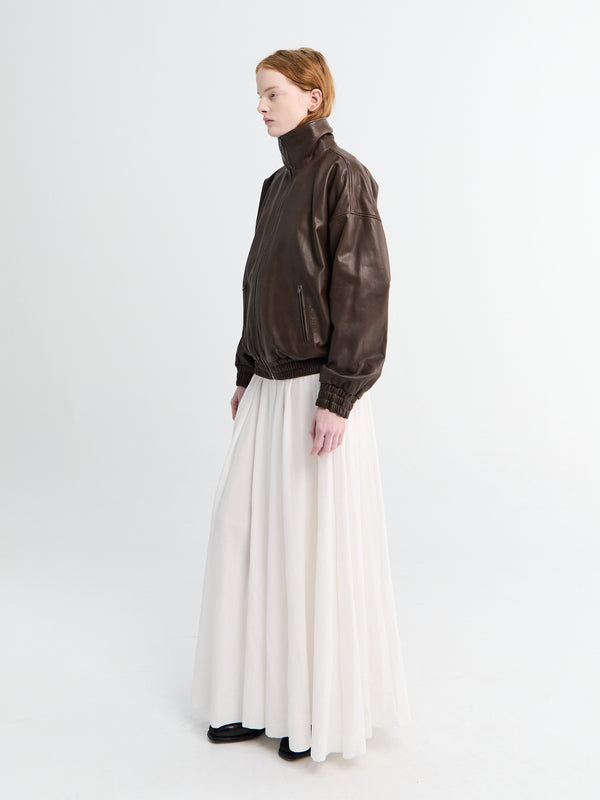 Stoy Leather Jacket In Dark Brown