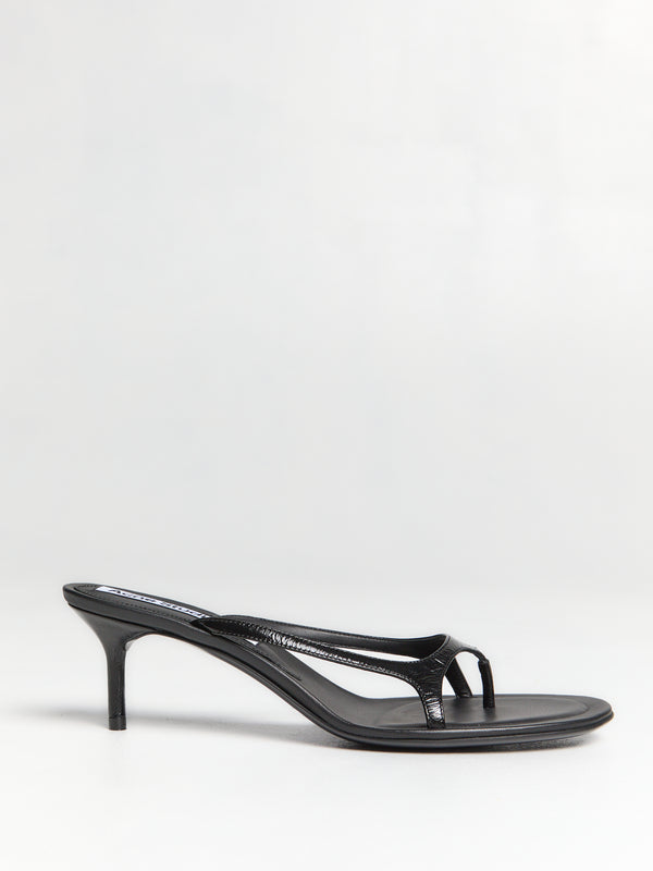 stoy Leather Kitten Heels in Black