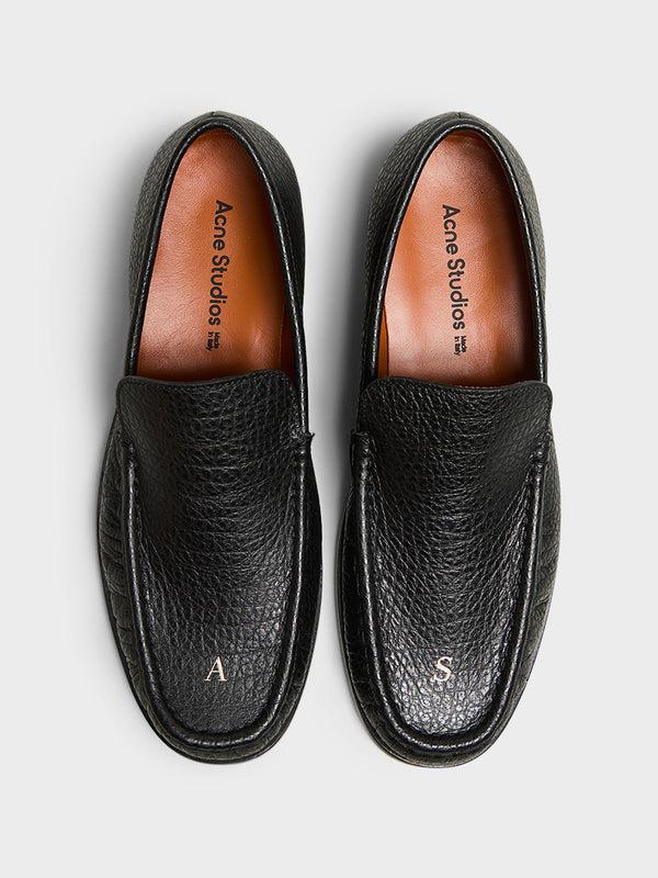 Stoy Leather Loafers In Black