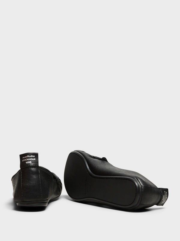 Stoy Leather Loafers In Black