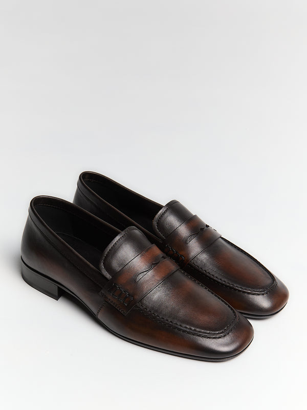 Stoy Leather Loafers In Brown