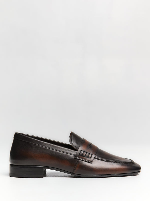 stoy Leather Loafers in Brown