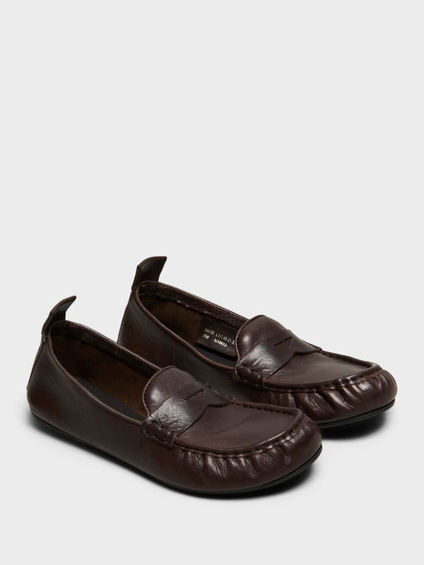 Stoy Leather Loafers In Dark Brown