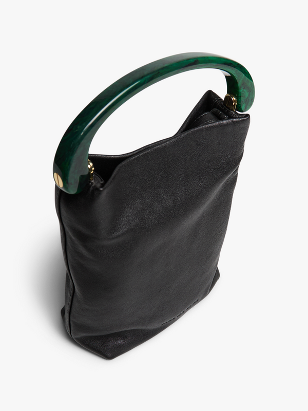 Stoy Leather Shoulder Bag In Black