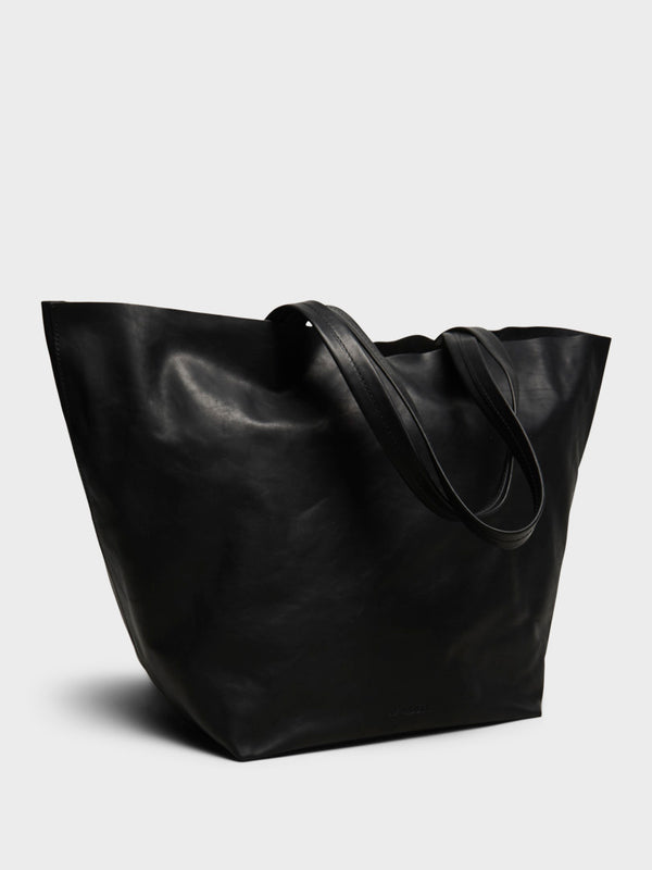 Stoy Leather Tote Bag In Black
