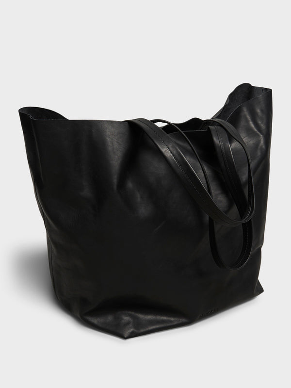 Stoy Leather Tote Bag In Black