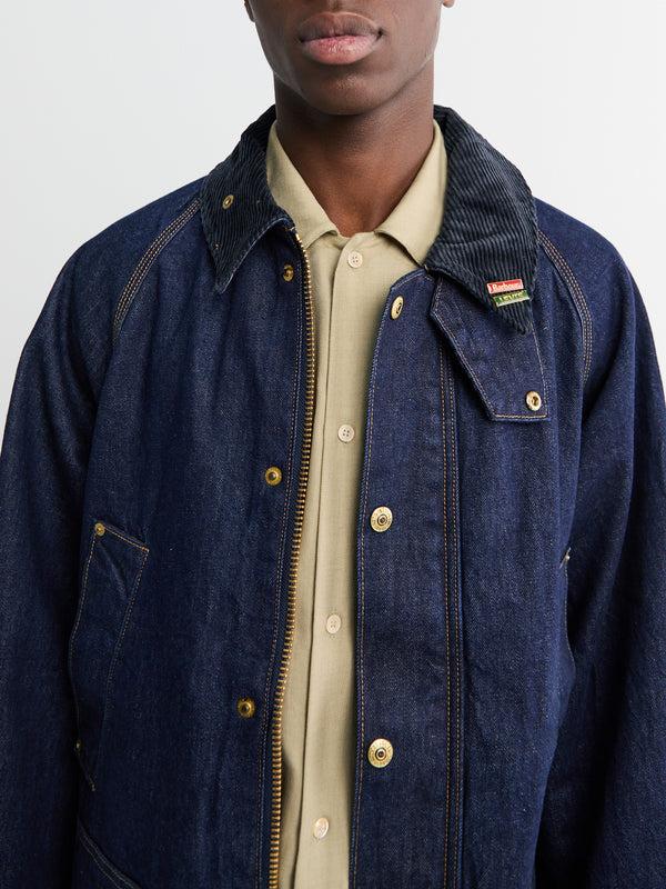 Stoy Levi's X Barbour Bedale Jacket In Dark Indigo