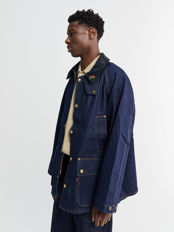 Stoy Levi's X Barbour Bedale Jacket In Dark Indigo