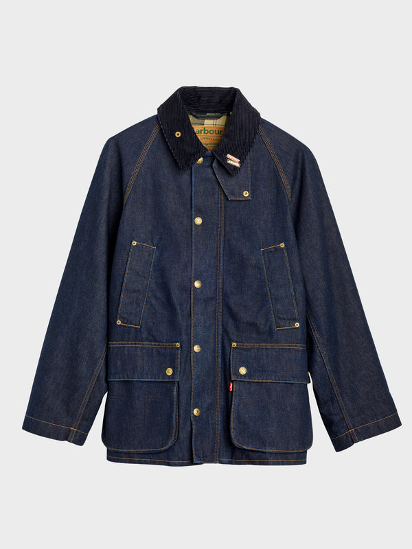 stoy Levi's x Barbour Bedale Jacket in Dark Indigo