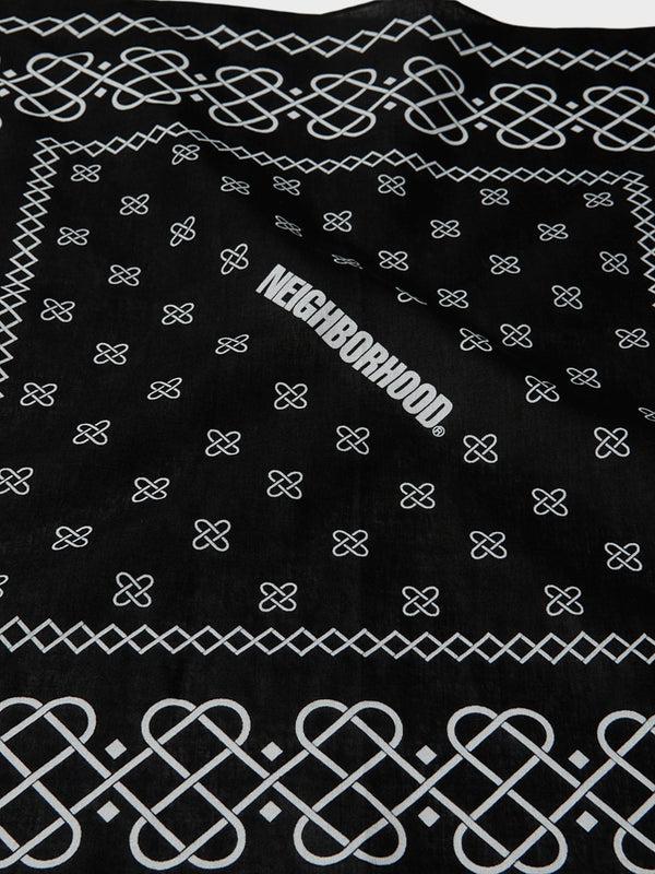 Stoy Line Pattern Bandana In Black